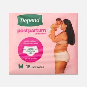 Depend&reg; Postpartum Underwear for Women, Maximum Absorbency, Medium, 18 ct.
